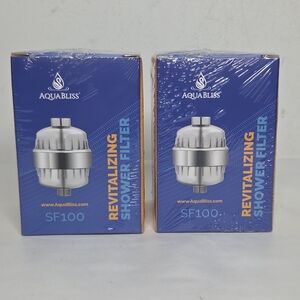 AquaBliss Multi-Stage Revitalizing Chrome Shower Filter SF100 Lot Of 2 NEW